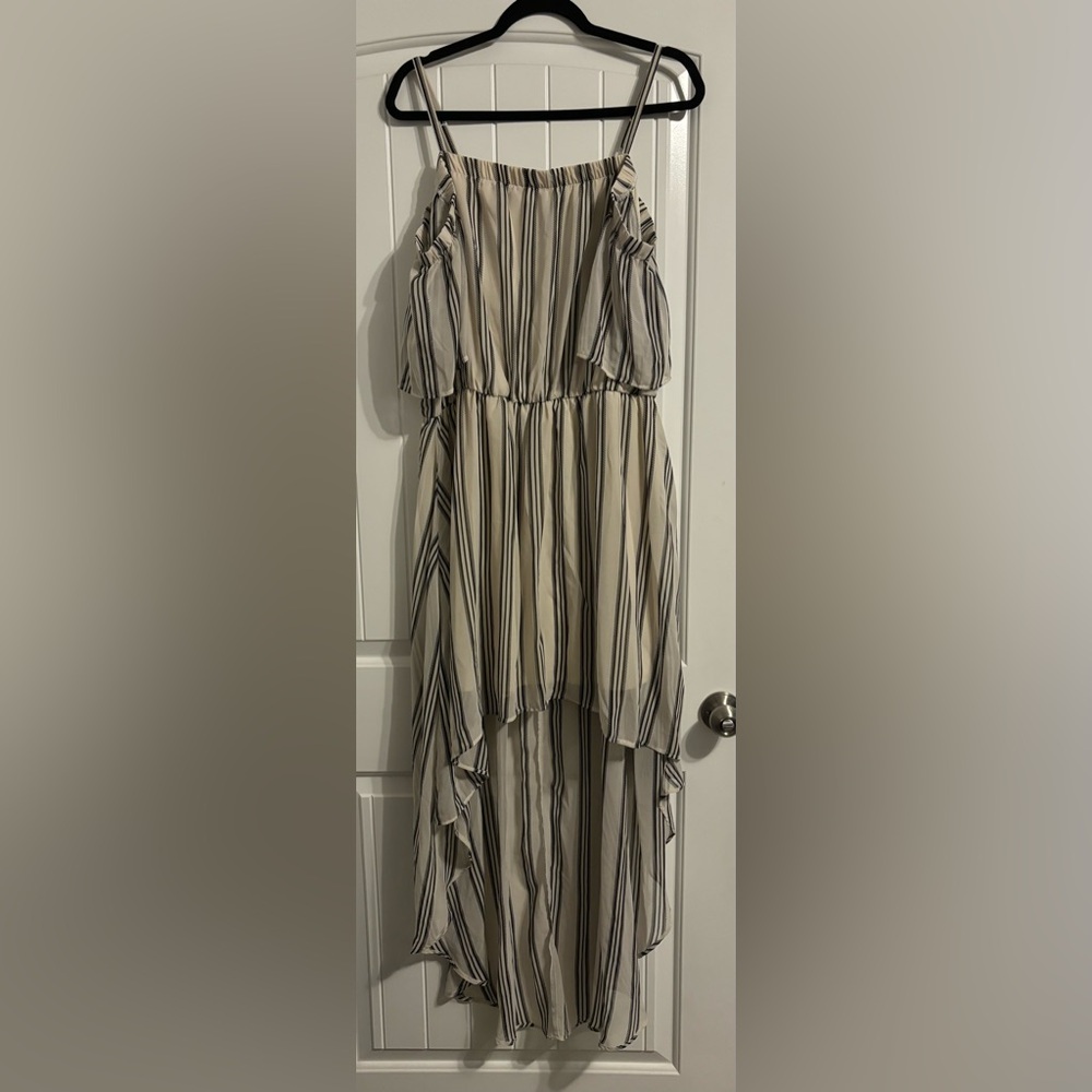 Stripe High Low Dress